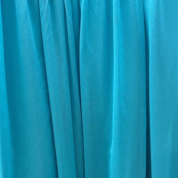 Turquoise Maxi Dress with Tie Waist - Picture 3 of 6